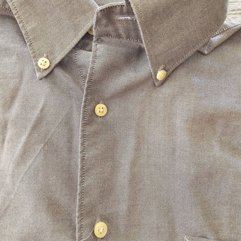 Dockers Wrinkle Resistant Classic Fit Gray Button-Down Dress Shirt L 16-16.5